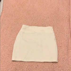 White mini skirt